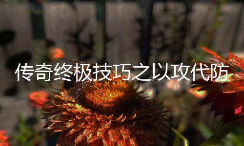传奇终极技巧之以攻代防战略 发现很多玩家都那么认为