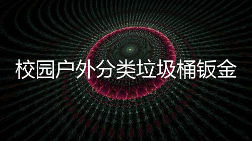 校园户外分类垃圾桶钣金防锈耐用工厂生产图 户外深灰投口与门板颜色一致