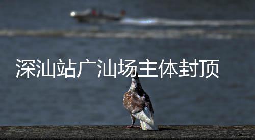 深汕站广汕场主体封顶 大湾区枢纽建设迈入新阶段 大湾还规划建设屋面光伏