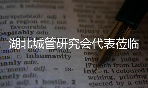 湖北城管研究会代表莅临联运知慧考察 公司将继续加大科研投入力度
