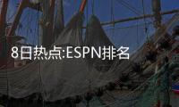 8日热点:ESPN排名科比仅第93 哈登单核出战复苏