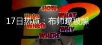 17日热点：布帅曝被解雇原因 格林承认故意偷袭